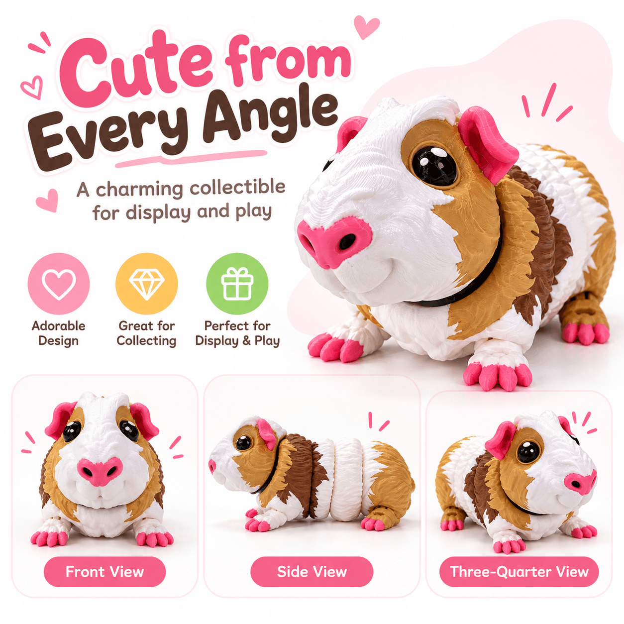 Cute Guinea Pig - Fully Articulated Toy — image 4