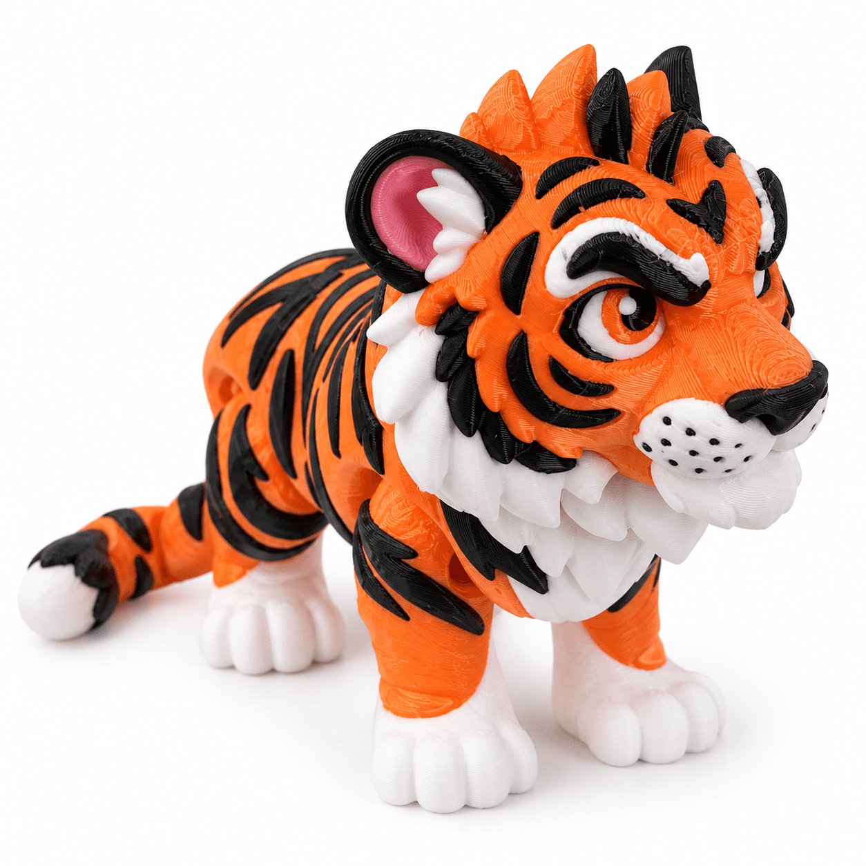 Articulated Tiger Figurine with Movable Head — image 2