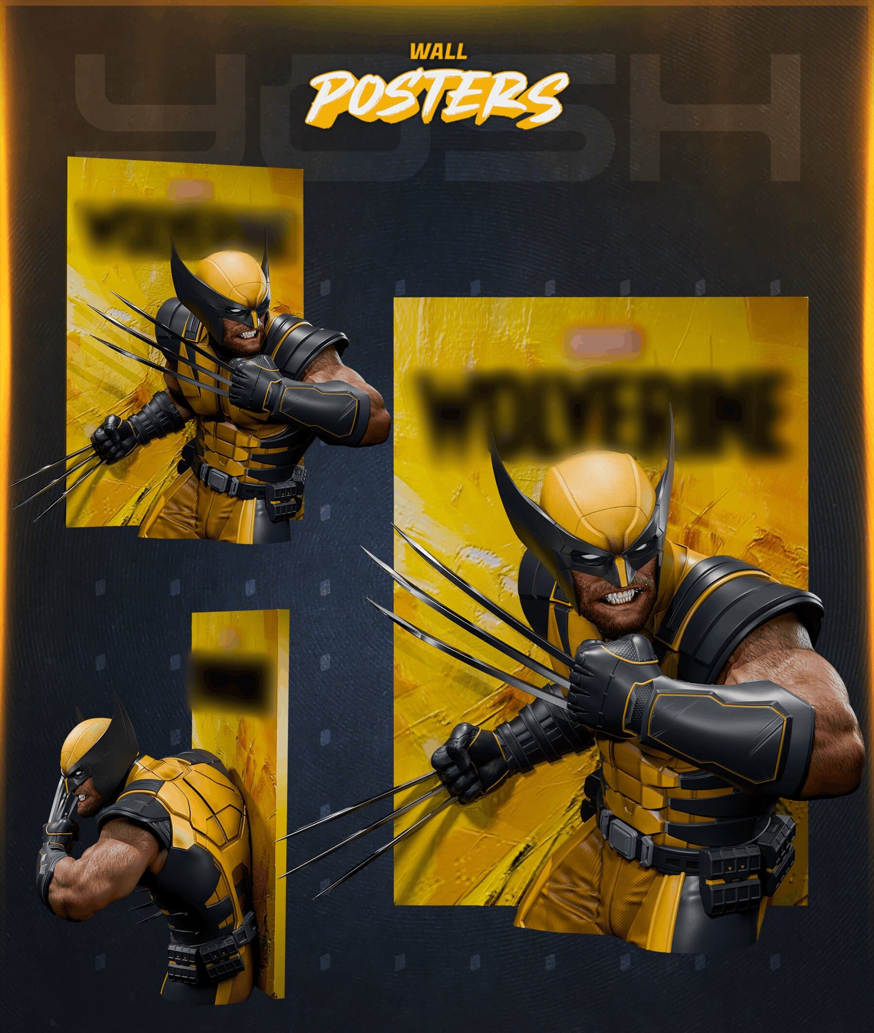 Wolverine 3D Wall Poster