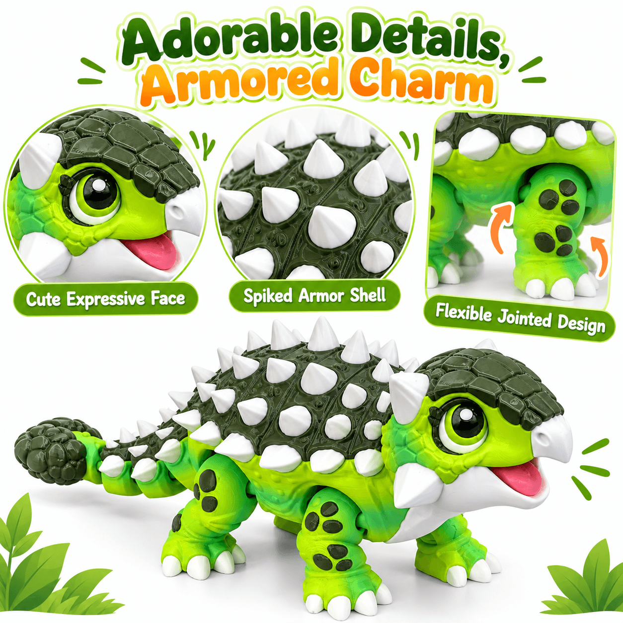 Articulated Ankylosaurus Dinosaur Figure — image 3